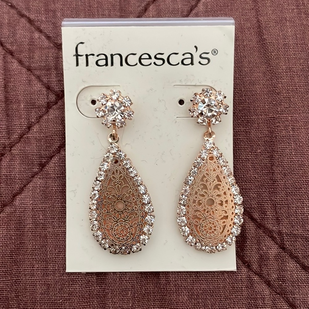 Francesca’s rose gold earrings